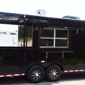 2024 Southern Dimensions BBQ Concession Trailer 24 Foot- Black Out Trailer with Smoker (SDG-244)